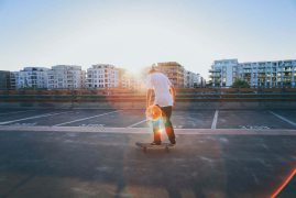 Riding My New Skateboard