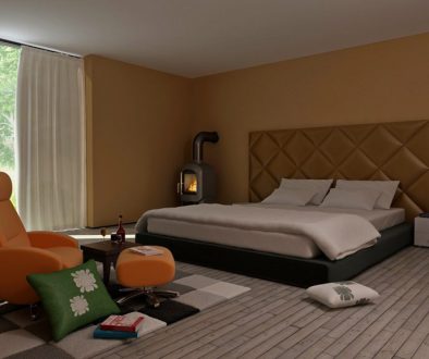 Retro Modern Bedroom Interior